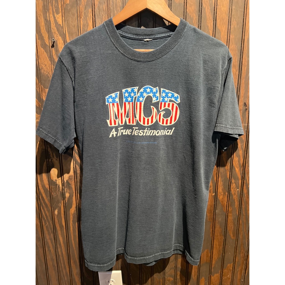 Vintage MC5 A True Testimonial Band T-Shirt Faded Black Graphic Tee 20x28
